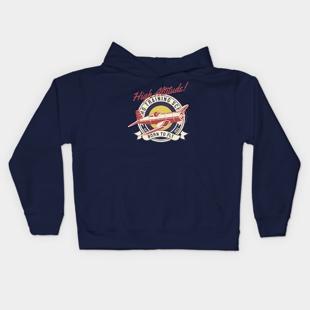 High Altitude Born To Fly Kids Hoodie by funkymonkeytees